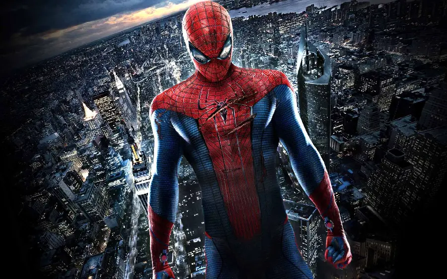 Spiderman photo with city view