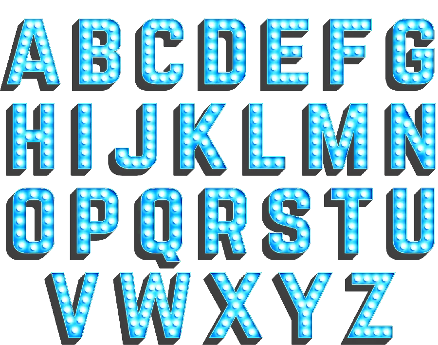 Photo of English letters in billboard design