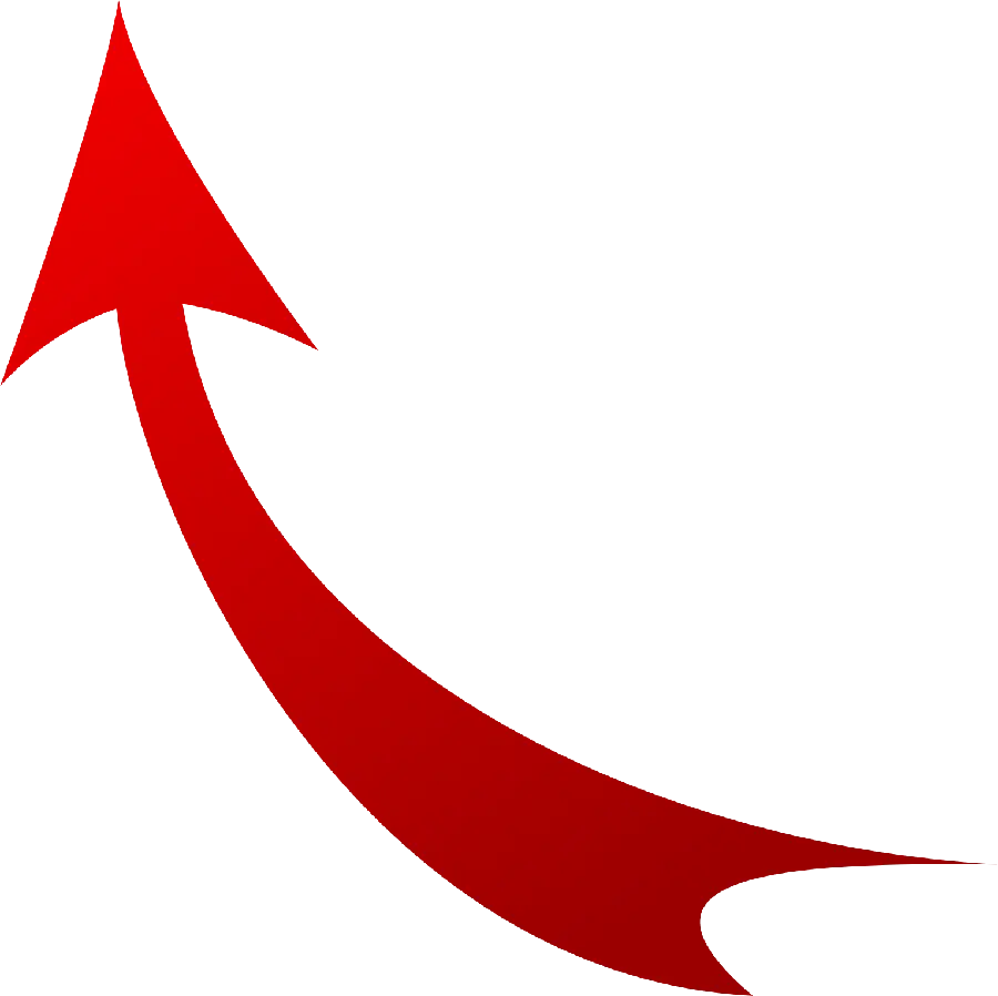 Red Curved Arrow Photo Without Background