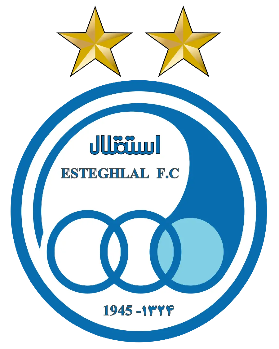 Download high quality PNG image of the logo of the Tehran Esteghlal Club with a white background