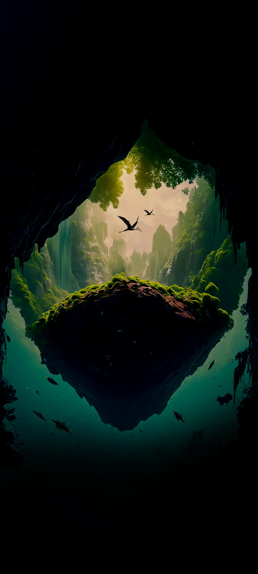 Awesome image of a floating land created by Artificial Intelligence