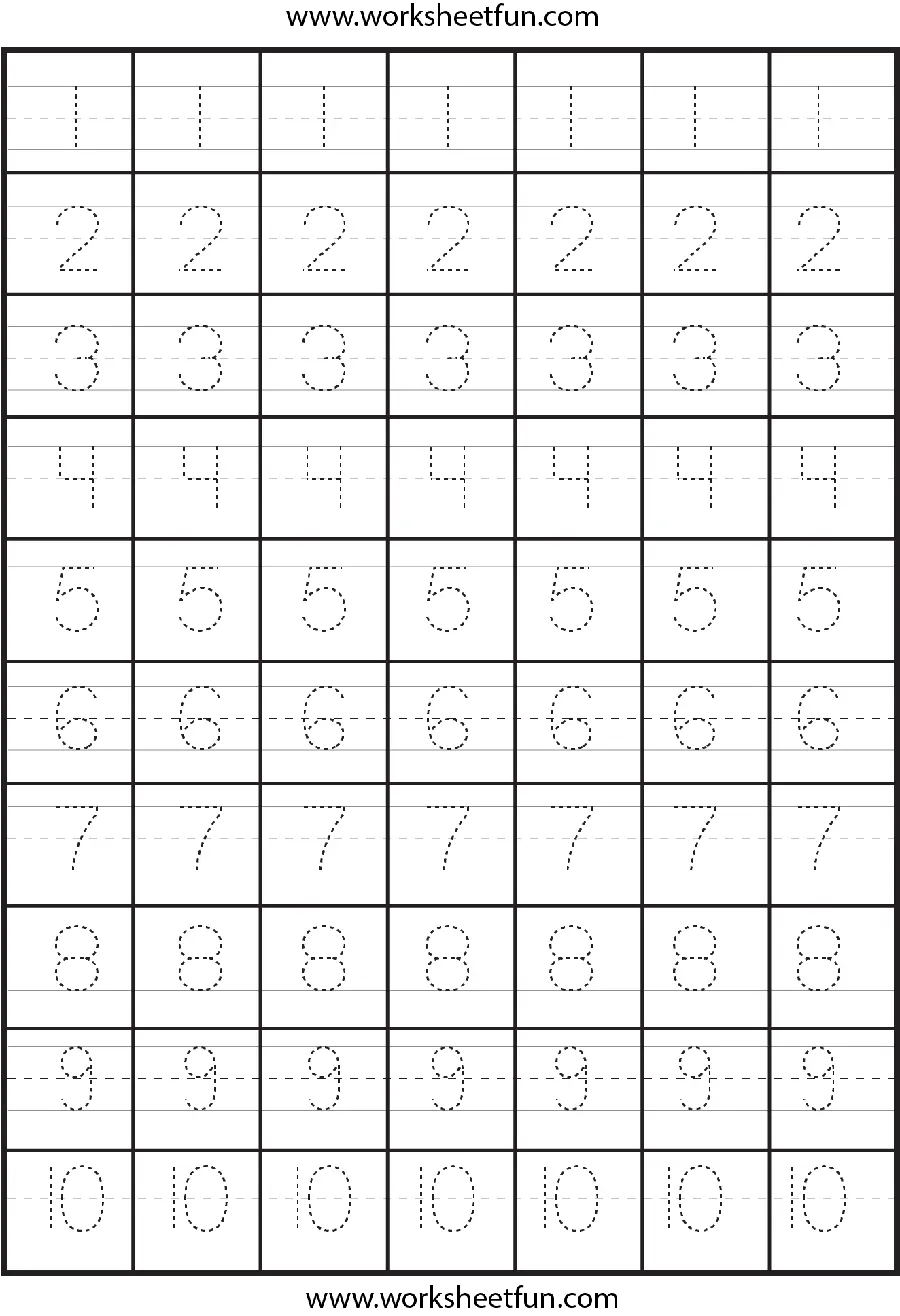 Linear Math Practice Numbers Image