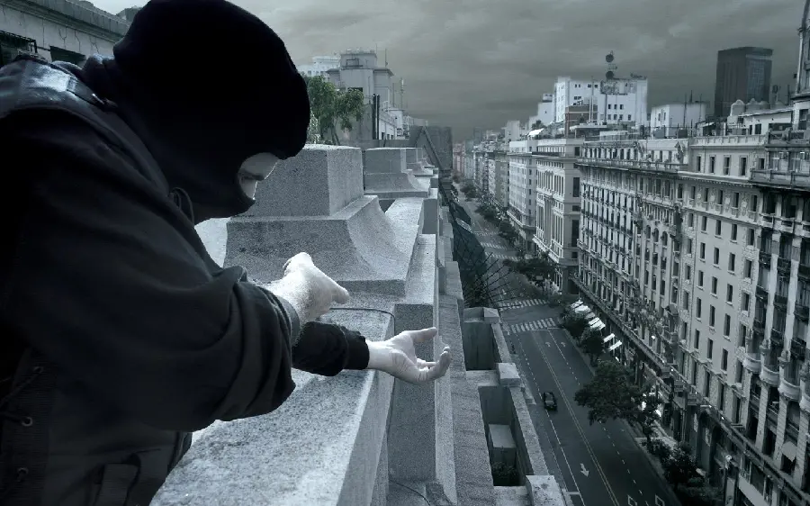 Interesting and conceptual HD profile picture of a sniper pose without a gun