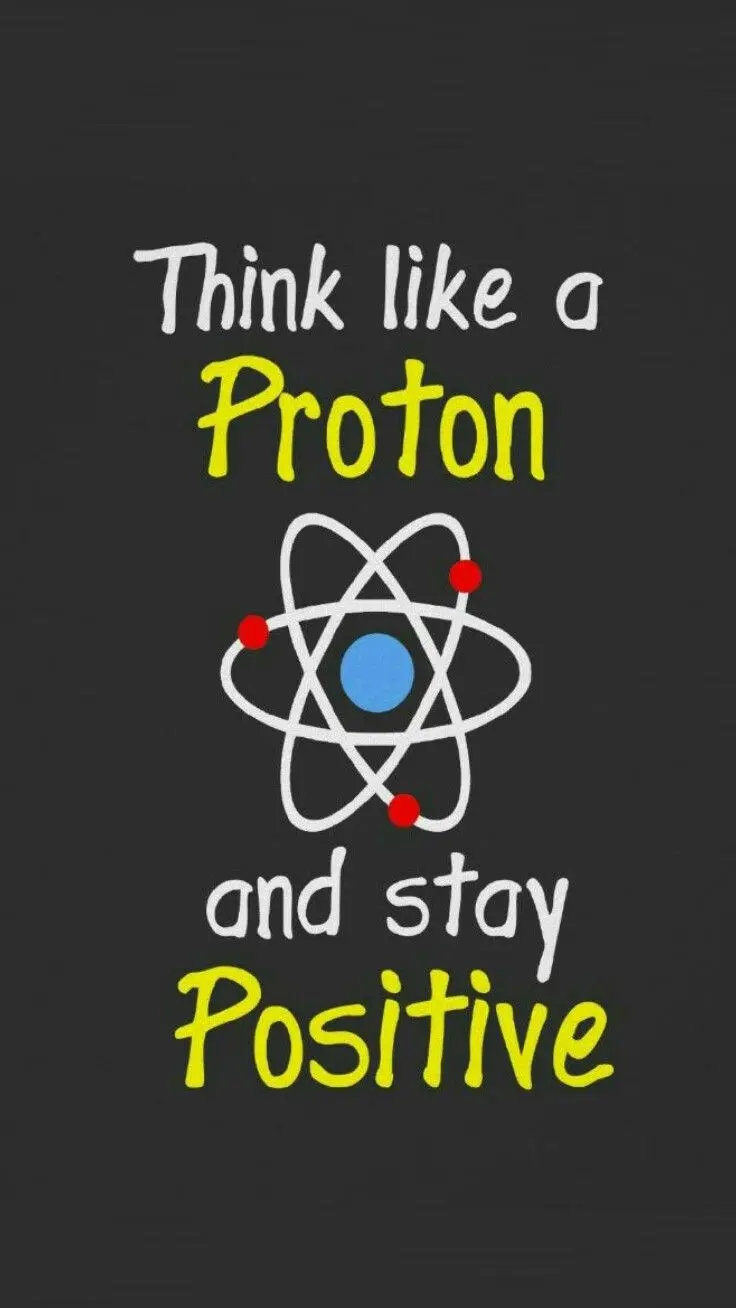 The Most Beautiful Motivational Background with the Atomic Structure of the Proton