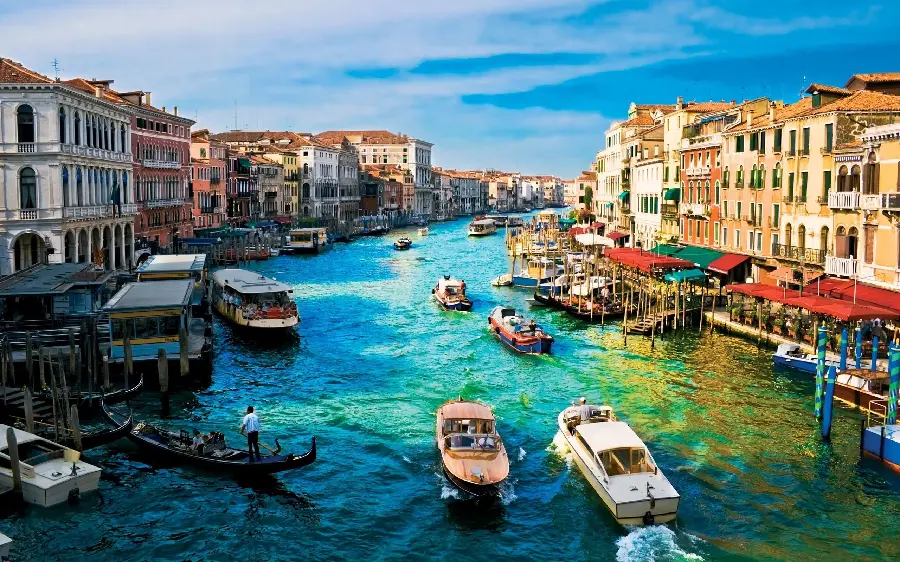 Interesting and spectacular photo of beautiful pleasure boats in Italy 