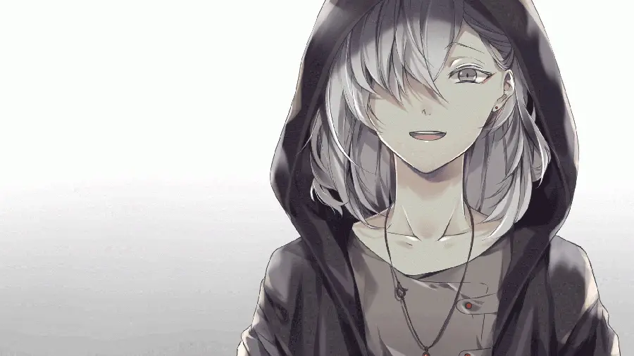 White-haired anime boy photo for cool telegram profile