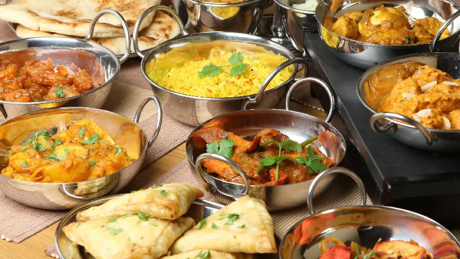 Image of Tasty Homemade Food in Shiny and Uniform Dishes