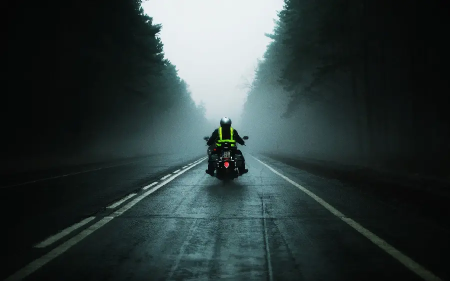Road and motorbike wallpaper photo