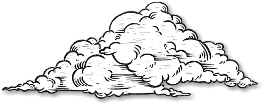 Download Simple Big Cloud Drawing PNG Image