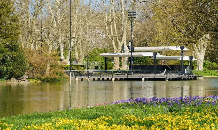Beautiful and modern park photo in spring with excellent full hd quality