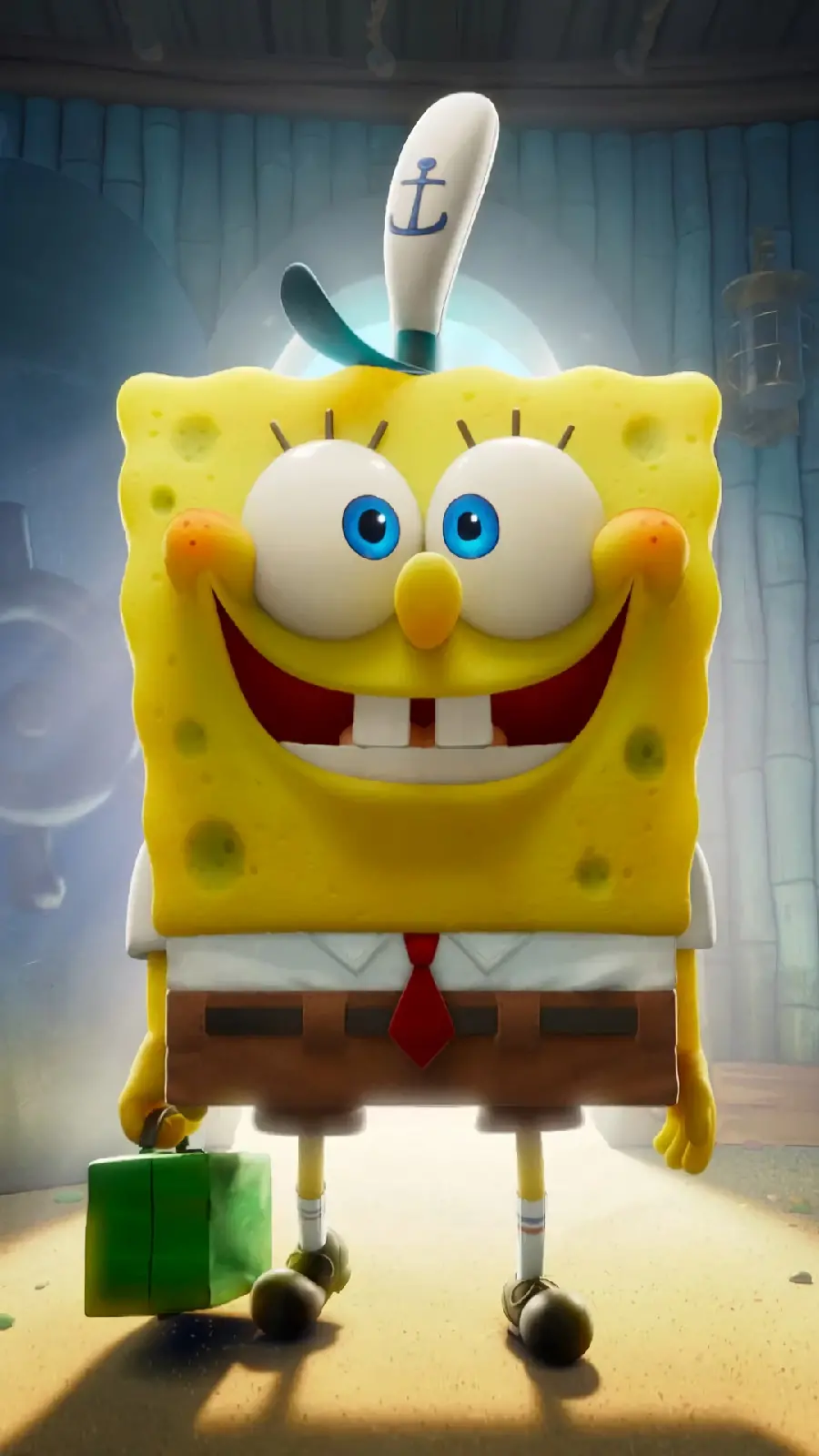 3D photo of SpongeBob for profile and background