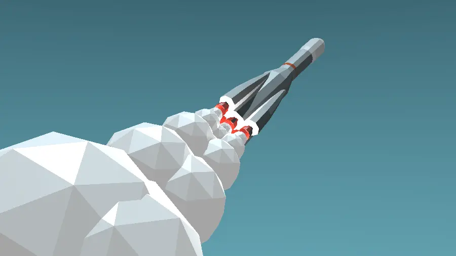 Cartoon Rocket Graphic Wallpaper with a Special Geometric Theme Full HD