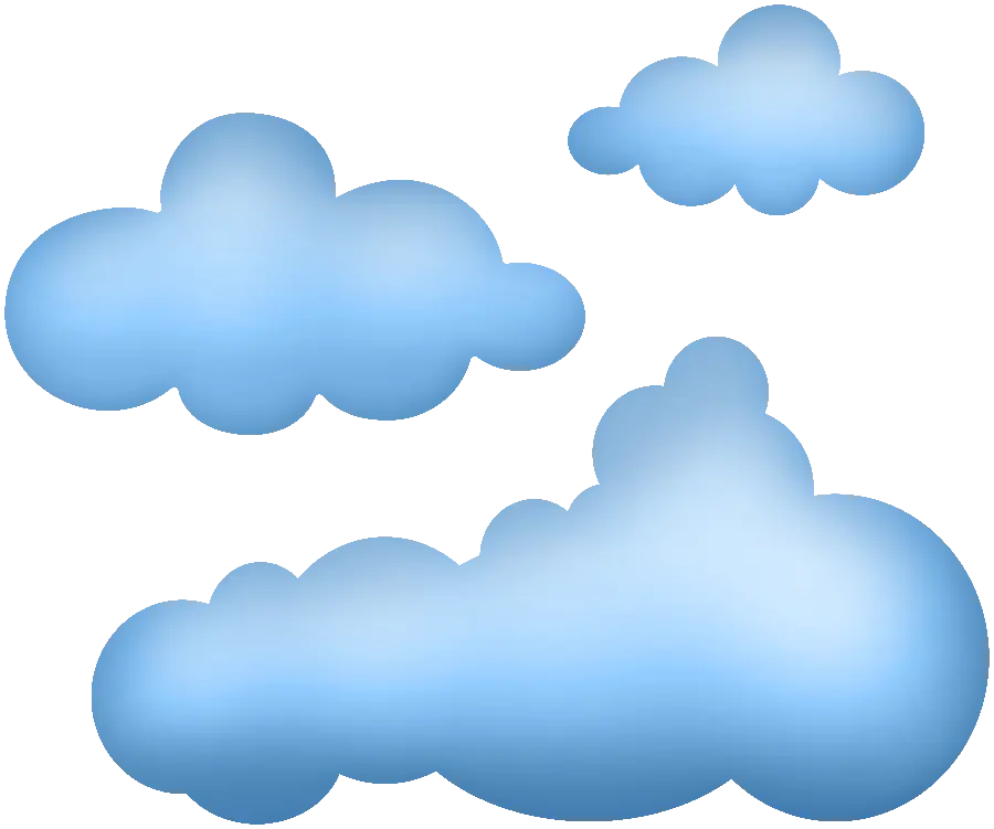 Cartoon Cloud Three-Piece Animation PNG Image