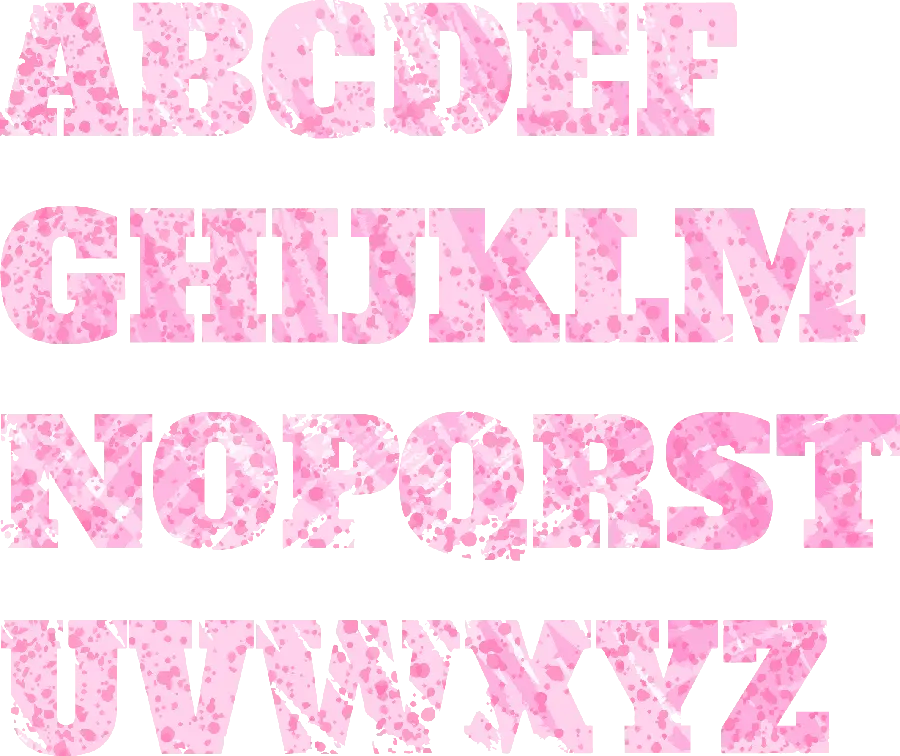Photo of pink fantasy English letters