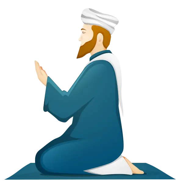 A man praying in the holy month of Ramadan teleported frame