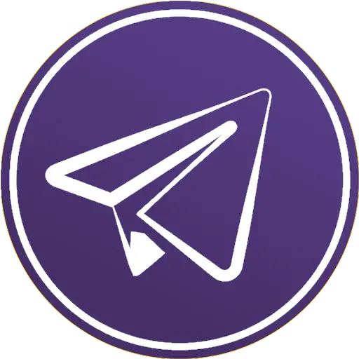 Telegram logo with different color without background