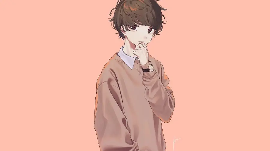 Quality photo of a cute anime boy for a profile