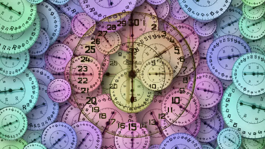 Colorful Full HD Clock Design Background for Computer