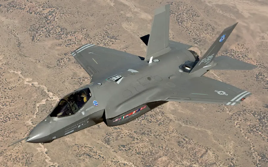 Super luxurious wallpaper of a warplane from above for a laptop