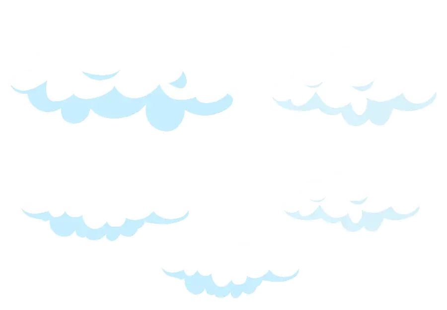 Cartoon Clouds PNG Image Without Background for Photoshop