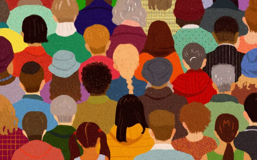 Free download of a painting of the diversity of appearance in the world with a happy and attractive color halo