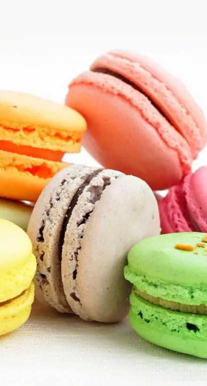 Delicious macaron sweets HD image with various colors