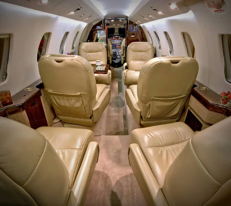 Luxury Private Jet Interior Photo