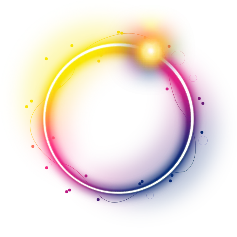 Beautiful neon circle in png format for inshot