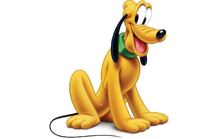 HD painting of Pluto the dog in the Mickey Mouse children's program