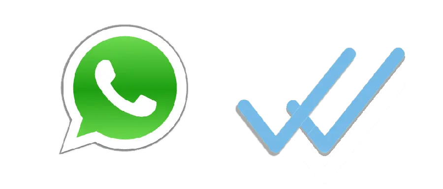 Two blue WhatsApp ticks cut out without a quality background