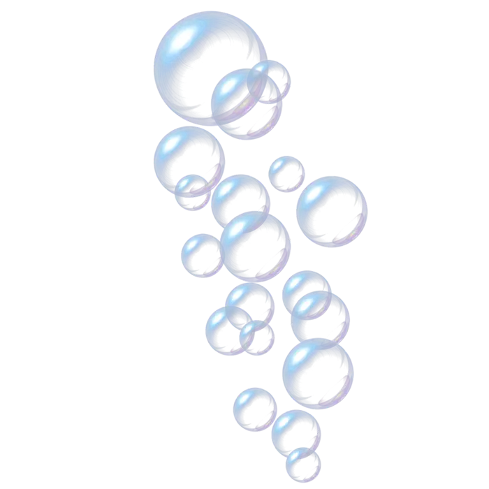 Cartoon photo of soap bubbles in Photoshop