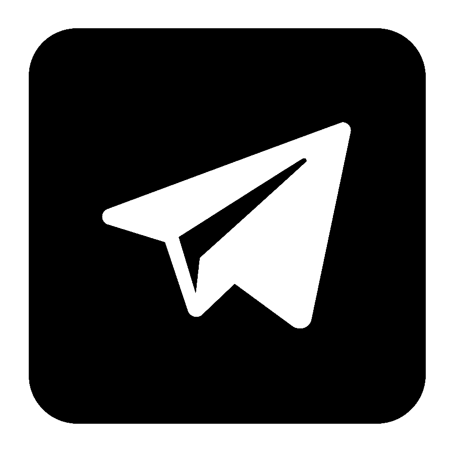 Attractive Black Telegram Logo Without Background PNG