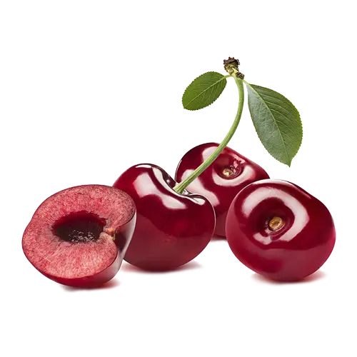 8K Photo of Cherry Cut in Half Without Background