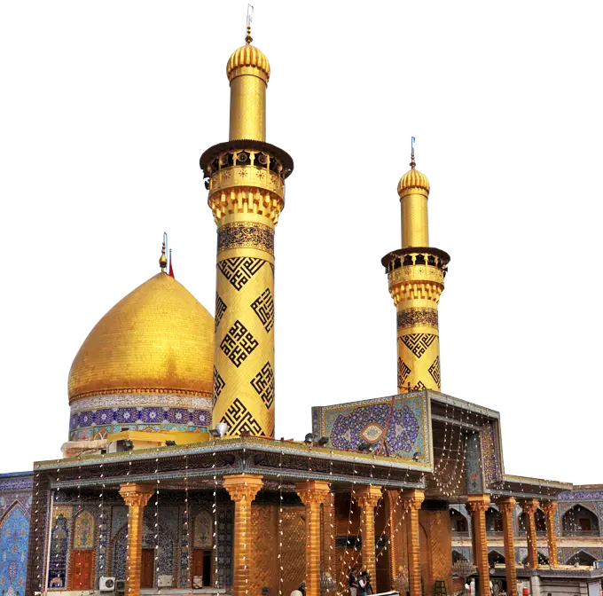 Photo without background of the shrine of Imam Ali (peace be upon him) in the city of Najaf
