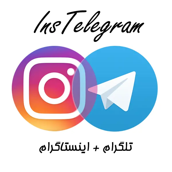 Telegram and Instagram logo together without PNG background