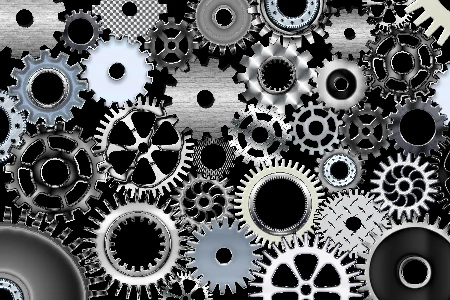 Download special laptop wallpaper with an industrial gear design 