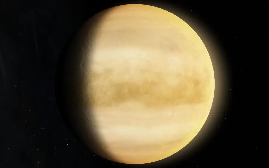 Free download JPG of the planet Venus with dark and light parts