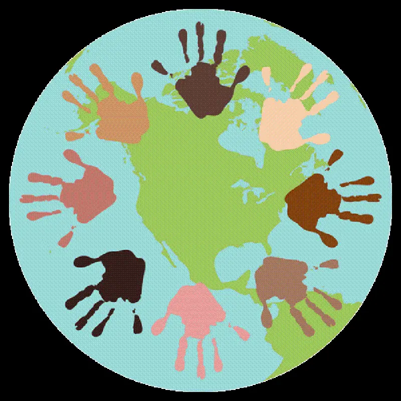 Photo on the topic of cultural diversity and the protection of human rights with a teleported form