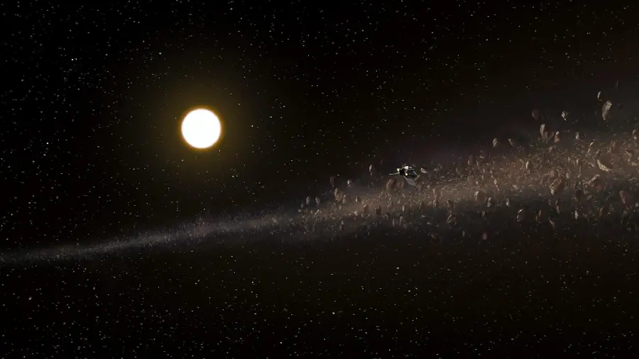 Download Wallpaper of the Amazing Asteroid Belt in Space