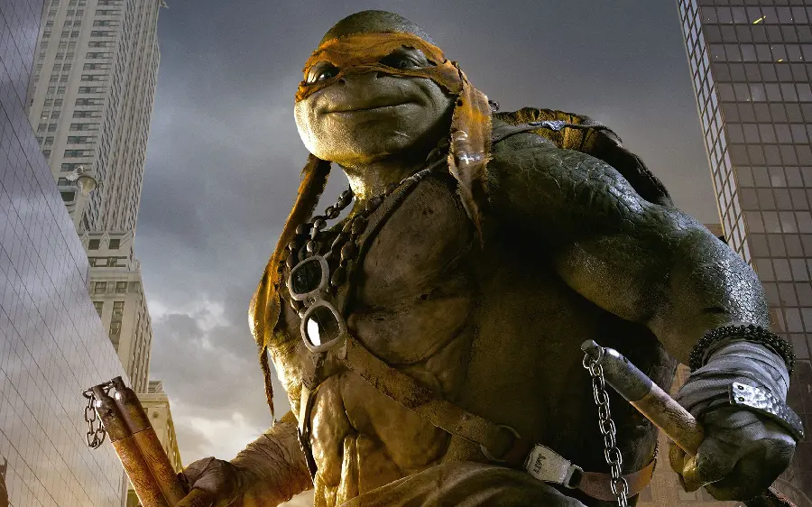 Mac Background Photo with Mikey's Design in Teenage Mutant Ninja Turtles