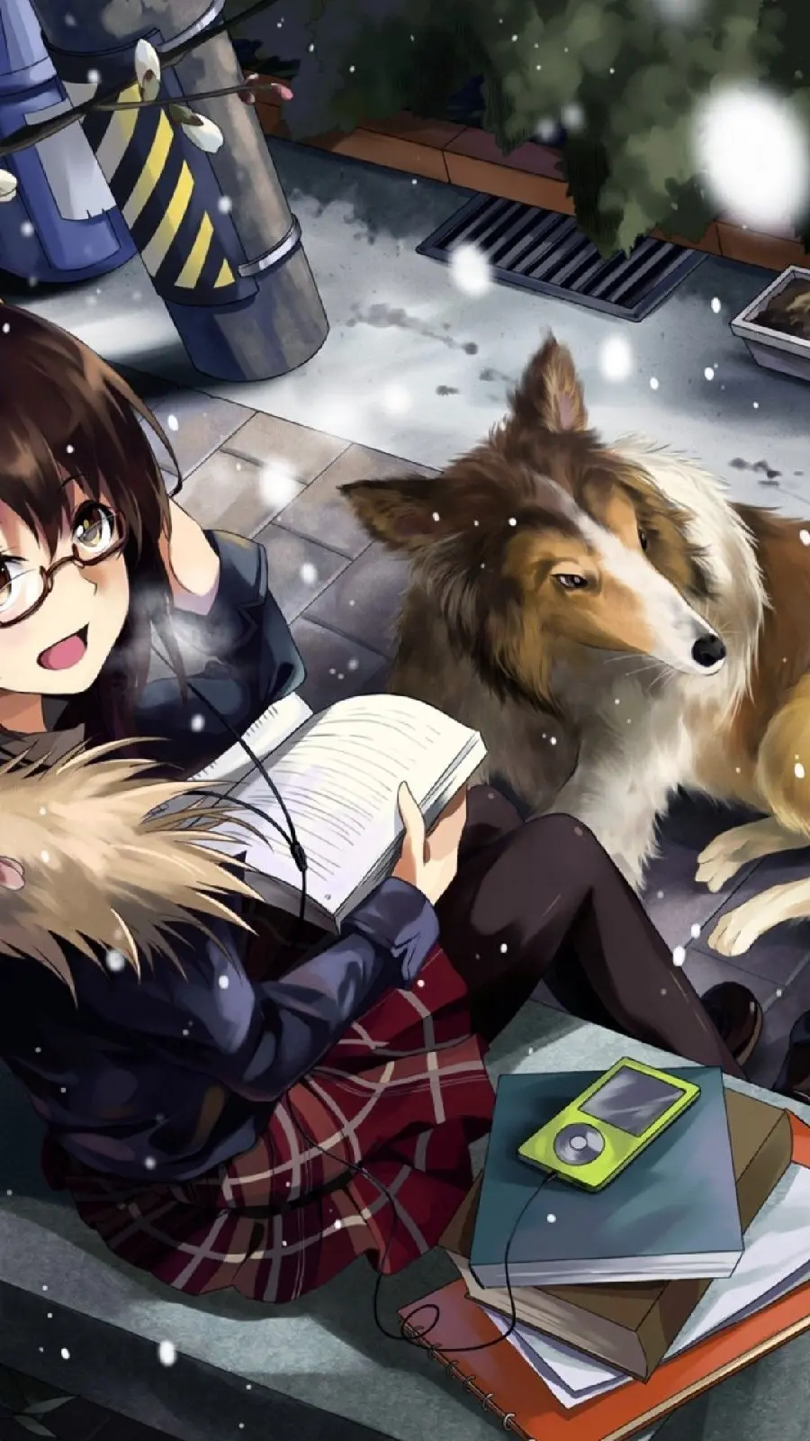 Beautiful anime dog photo for iPhone and Android background