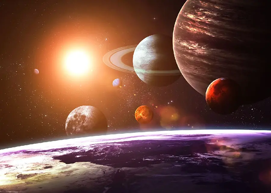 Amazing view of the sun in the solar system 1402