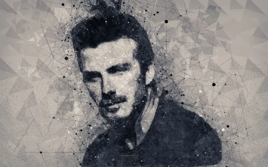 Very cool graphic image of David Beckham in HD quality
