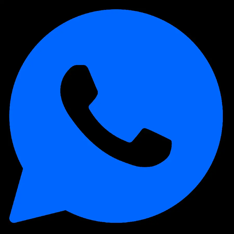 WhatsApp Logo Image Blue and White Background