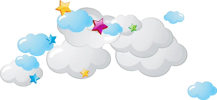 Beautiful Cloud Drawing for Kids Room