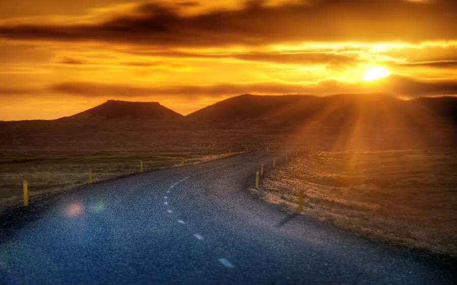 Free Photo of Side Road and Sunset