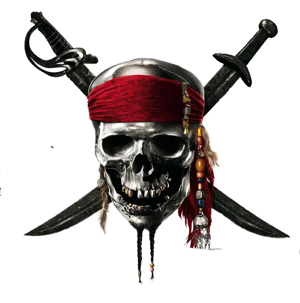 Cool Backgroundless Image of Pirate Skull with Sword