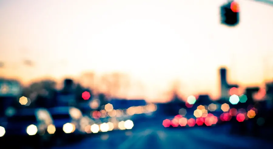 The most beautiful wallpaper of vague colored lights in the city