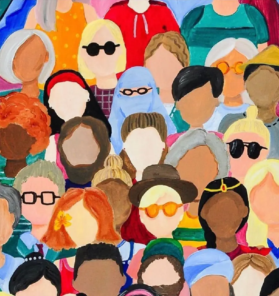 Beautiful and beautiful painting of cultural diversity around the world for writing text
