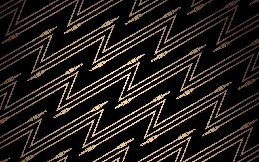 Black and Gold Lightning Image with Cable Design in Ultra HD Resolution